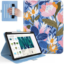 Capa compatível com iPad de 9,7 polegadas (2018/2017), compatível com iPad de 6ª/5ª geração, com suporte para Apple Pencil, capa tipo carteira