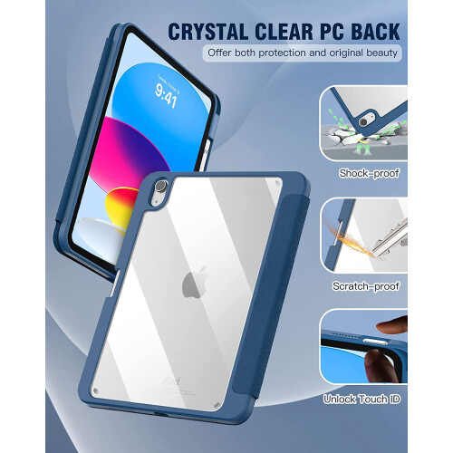 Θήκη για συμβατότητα με iPad 10ης γενιάς 2022, συμβατή με iPad 10, θήκη με βάση για μολύβι, 2
