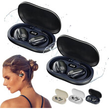 Sportliche Bluetooth-Ohrhörer mit Hängeohrfunktion, IPX5 wasserdicht, für Sport, Laufen und Training (Schwarz2)