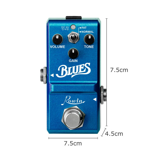 Rowin LN-321Blues Πεντάλ Wide Frequency Response Blues Style Overdrive Effect για κιθάρα 1