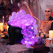 Dekoracje na Halloween XEOVHV do wnętrz - Zestaw kociołków bulgoczących DIY - Czarna plastikowa miska - Dekoracja na imprezę - Upiorny wystrój