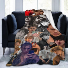 Soft Wool Fleece Throw Blanket Compatible with Vinnie Hacker, Cozy Plush for Home, Sofa, Office, Car, Camping, Travel