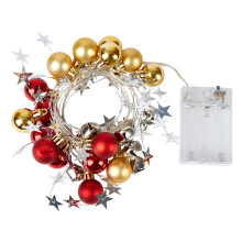 Guirlande lumineuse à paillettes Guangmc, thème Noël, 2 m, 20 LED, décoration intérieure