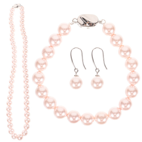 Set di gioielli da donna Yongwei con perle d'acqua dolce - Collana, bracciale e orecchini 1