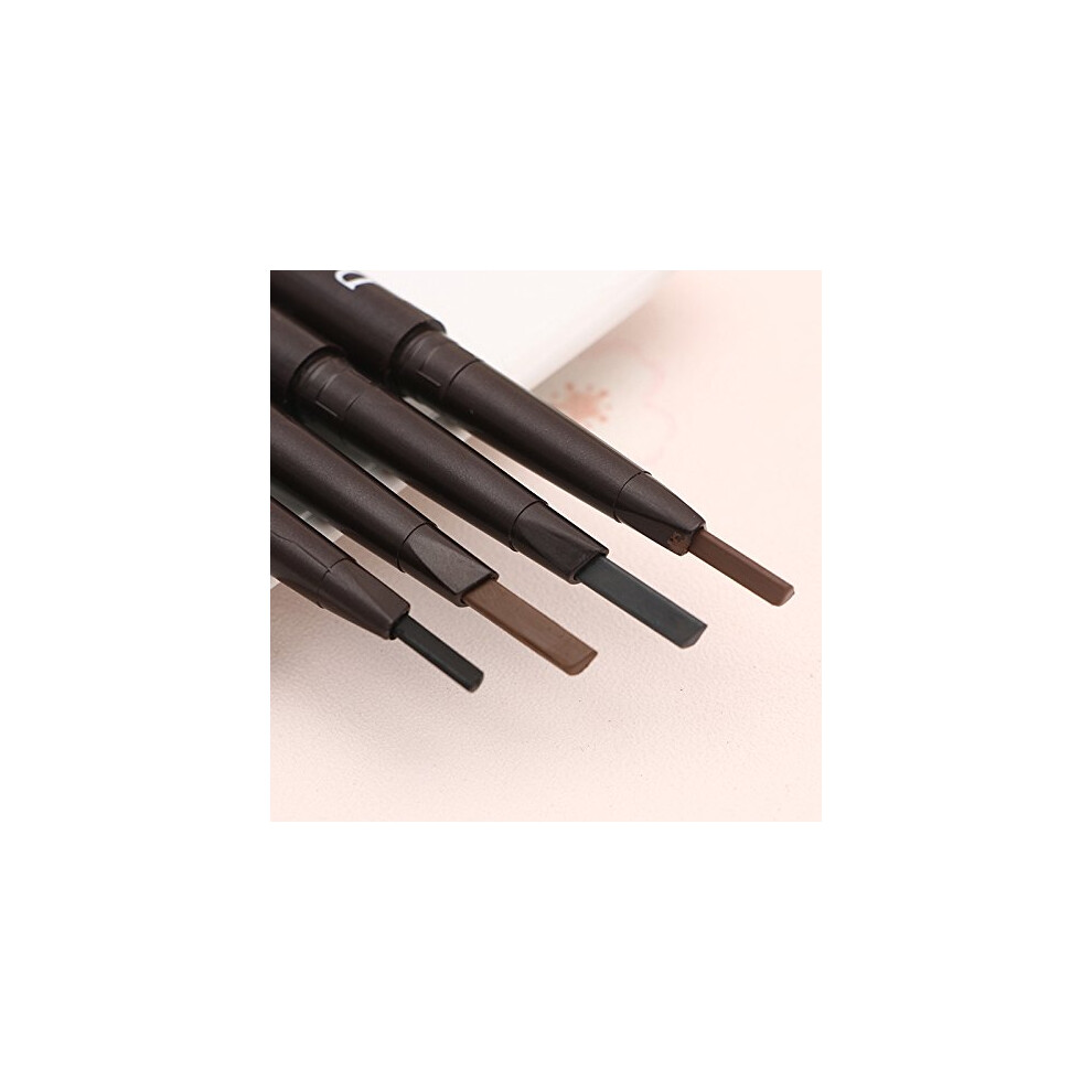 Waterproof Eyebrow Pencil with Brush, Long Lasting Refillable Brown Eyebrow Makeup Tool 2#