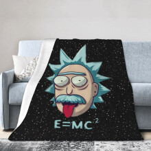 Couverture Rick et Morty Hotel, couverture anime pour lit, couverture pour canapé, couverture polaire ultra douce pour chambre et salon, 152 x 127 cm