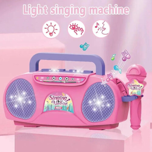 Microfono per bambini Soug e macchina per karaoke per bambini con luci per ragazze e ragazzi, novità rapida 1