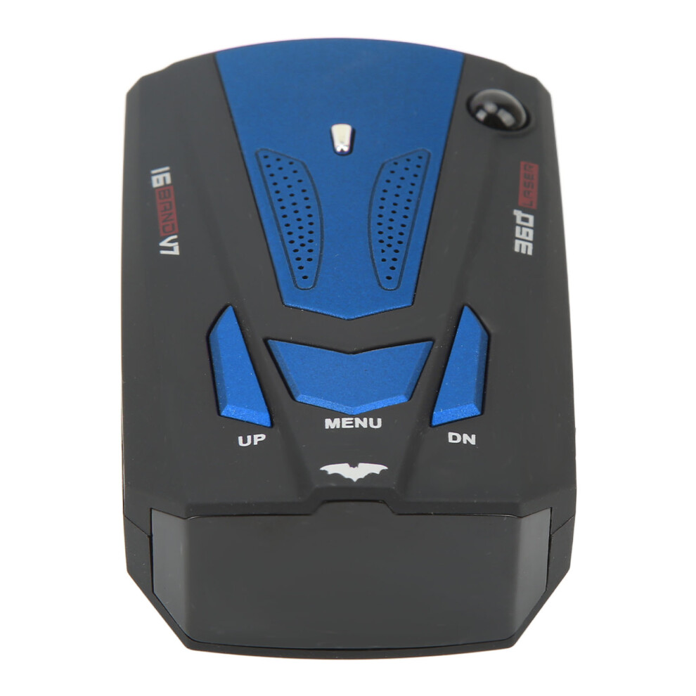 360 Car Radar Detector With Gps Speed Alert, Blue 8771381628962
