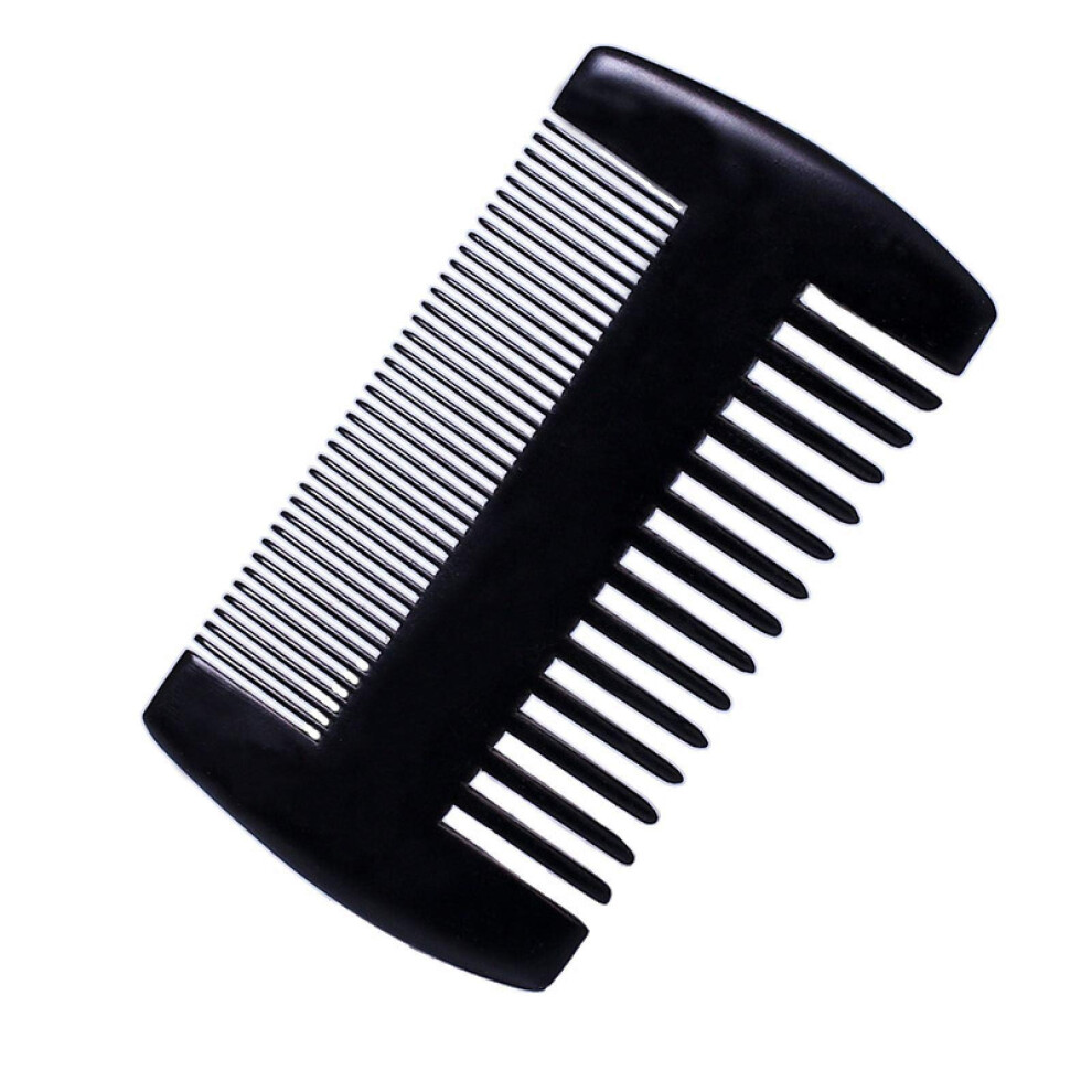 Unisex Black Wood Beard Comb Set 3Pcs Anti Static Wide Tooth Wooden Hair Comb For Thick Hair And Beard Grooming