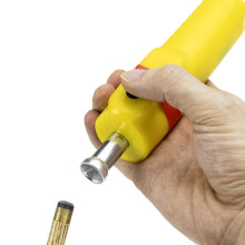 Electric Cue Tip Shaper for Snooker and Billiards with Replaceable Discs Fits 9mm14mm Tips Yellow