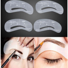Eyebrow Stencil Kit with 4 Shapes, Reusable Brow Shaping Templates for DIY Grooming