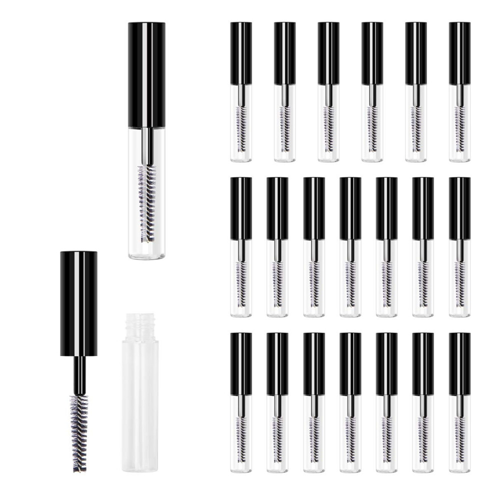 20pcs 4ml Refillable Mascara Tube with Wand, Travel Size Empty Container for Eyelash Growth Oil