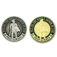 Armor of God Challenge Coins Set Gold and Silver Christian Collector Medallion Dual Coin Set