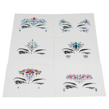 Face Gems Rhinestone Stickers, SelfAdhesive Rainbow Tear Bindi Jewels for Festival Makeup