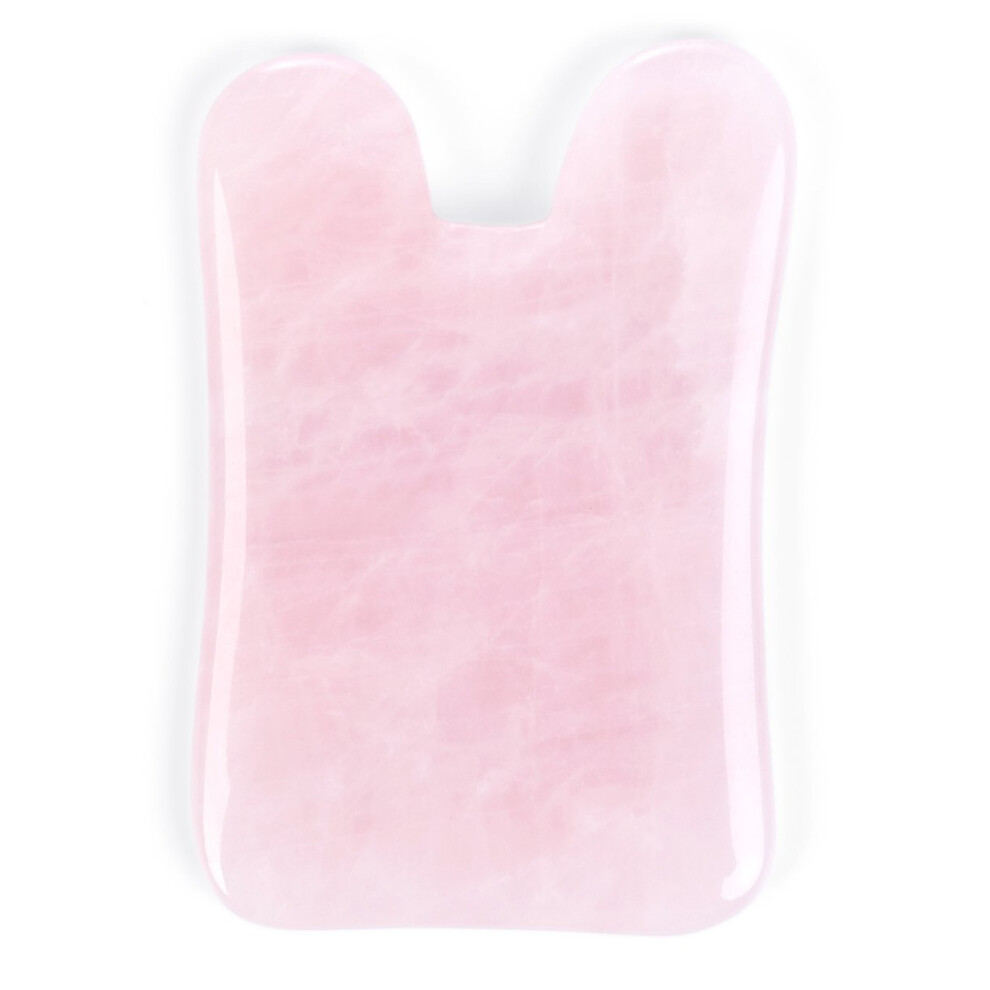 Rose Quartz Gua Sha Facial Massage Tool  Natural Handcrafted Square Board for Skincare and Contouring