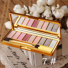 Glitter Eyeshadow Palette with Brush, 9 Color Pigmented Diamond Sparkle Eye Makeup Set
