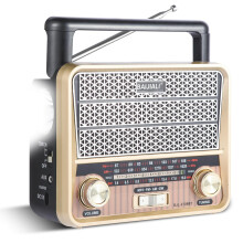 Emergency Radio with Bluetooth, AM FM SW Reception, USB TF Playback, Vintage Battery Operated