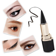 Black Waterproof Gel Eyeliner Pen, Long Lasting Smudge Proof Deep Black Eye Makeup for Women
