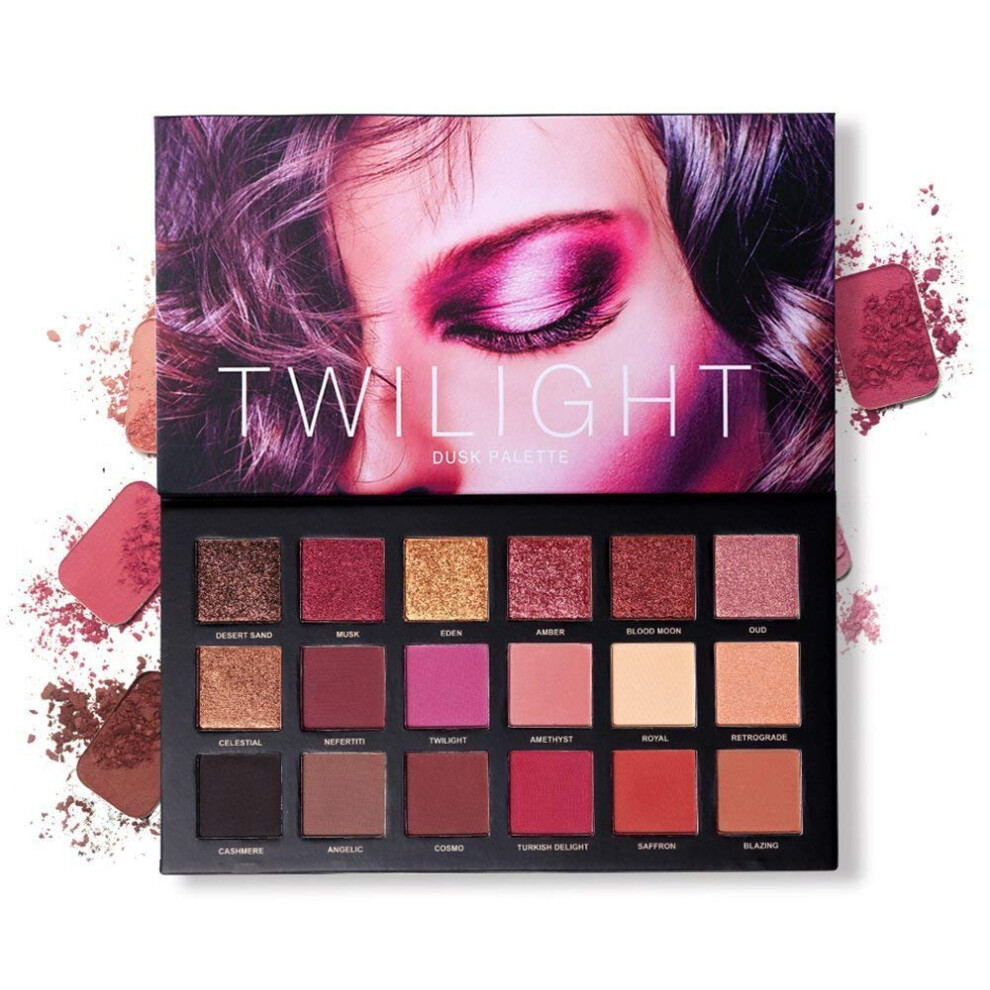 Professional 18 Color Eyeshadow Palette with Mattes and Shimmers, Pigmented, Long Lasting, Blendable