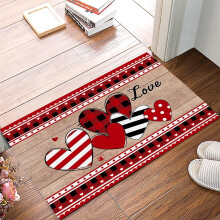 Tappeto antiscivolo Kiplyki Savings a tema San Valentino, assorbente, ideale per bagno, veranda, cucina, ingresso e porta d'ingresso.
