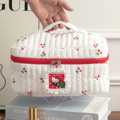 Τσάντα καλλυντικών Hellokitty χαριτωμένη φορητή μεγάλης χωρητικότητας νέα φορητή