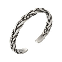 Handgemaakte gedraaide koperen armband voor mannen, vintage open armband, ideaal als verjaardags-, Valentijnsdag- of kerstcadeau.