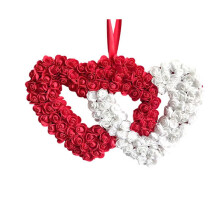 Regalo di San Valentino per lei - Anello a forma di cuore in metallo rosso, decorazione per matrimonio, accessori per innamorati, compatibile con