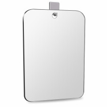 Miroir de douche Luniquz 15 x 20 cm - Miroir de maquillage et de rasage en plexiglas incassable, anti-buée, idéal pour les voyages, le camping, les