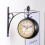 Wrought Iron Wall Clock Garden Decoration 5 Inch White/Black 3