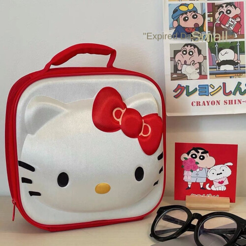 Χαριτωμένο κοριτσάκι KT Hello Kitty με χρωματιστά καλλυντικά, τσάντα πολλαπλών χρήσεων 1