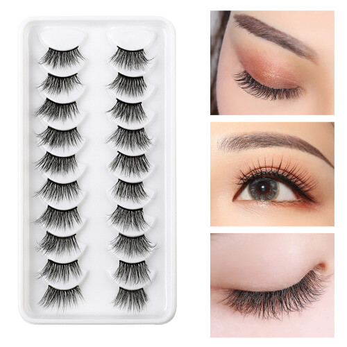 Hesroicy1Box Ψεύτικες Βλεφαρίδες Natural3D Effect Half Curling Eyelashe Extensions Ψεύτικες Βλεφαρίδες Mink 2