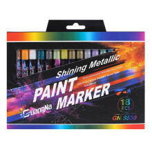 Peann Marcála Miotail Peann Marcála Uiscebhunaithe Peann Marcála Péintéireachta Datha Peann Marcála Uiscebhunaithe Peann Graffiti 24 Dath 5ml