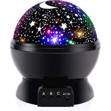 Éjszakai fény gyerekeknek, Gyermek éjszakai fény, Csillagos éjszakai fény, Nebula csillag projektor360 fokos forgatás - 4 LED-es lámpa12