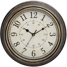 Vintage Quartz Wall Clock 30cm Silent Ticking Large Numbers &