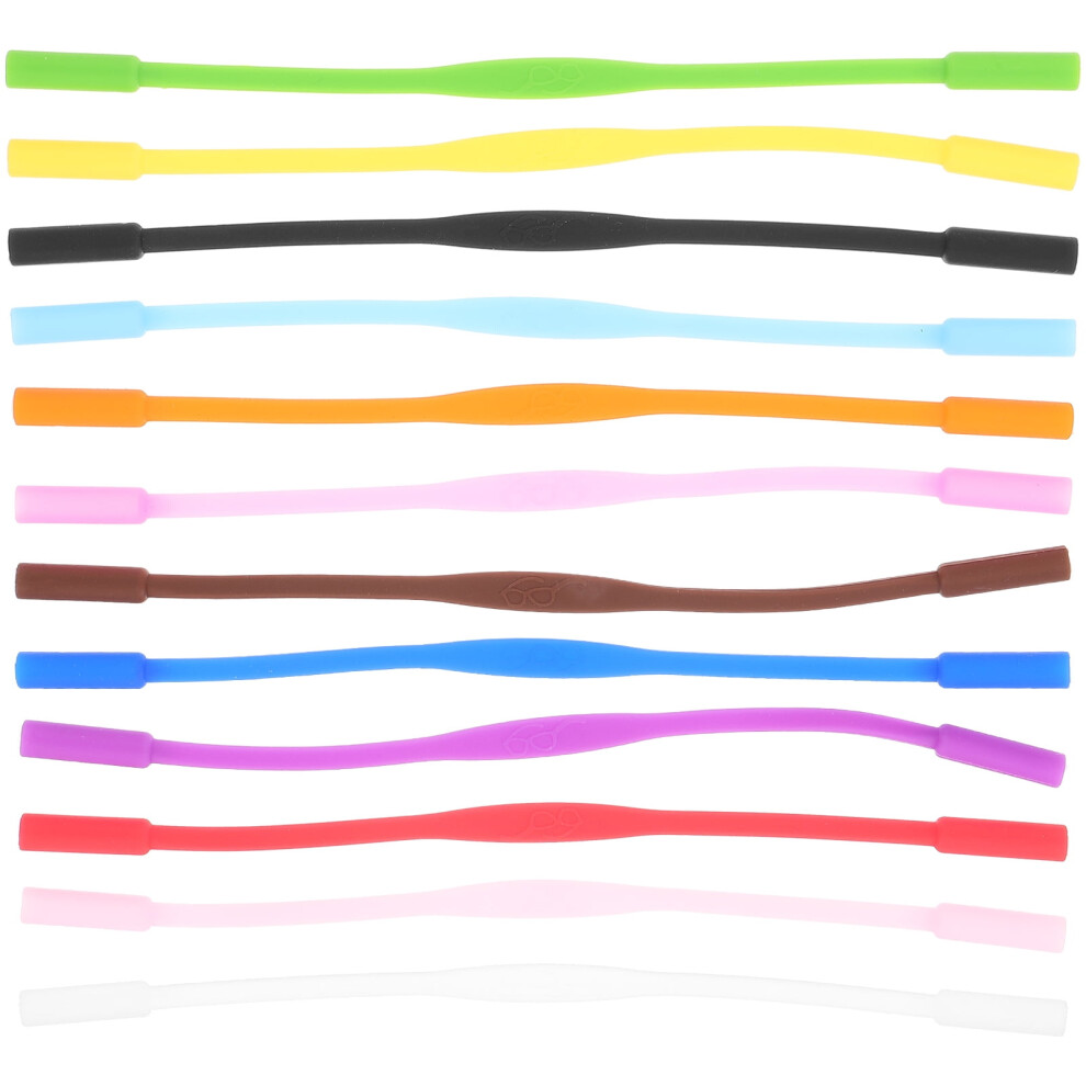 12pcs Kids Glasses Straps Silicone Eyeglasses Retainers Anti-skid Sports Eyeglass Holders