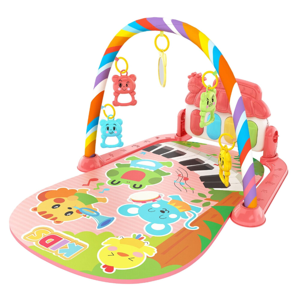 Baby Gyms Play Mats Musical Activity Center Baby Piano Gym Mat Tummy Time Padded Mat for Newborn Toddler Infants,Baby Gym Play Mat Activity Center