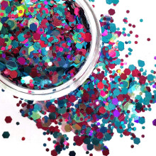 Festival Glitter MultiColor Holographic Chunky Body Glitter for Face Hair Nails Raves 30g