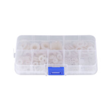 350 rondelles d'étanchéité plates en nylon blanc M2.5M5M8