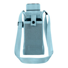 Porta borraccia Iaukyu con tracolla regolabile, borsa a rete portatile per borraccia, ideale per campeggio, ciclismo e attività all'aperto, marsupio
