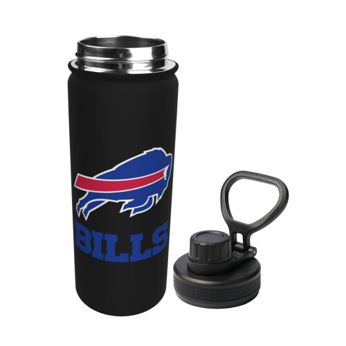 Μπουκάλι νερού Buffalo Bills, μονωμένο ποτήρι από ανοξείδωτο ατσάλι 18oz με καπάκι, κούπα 1