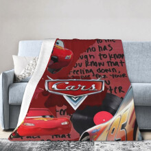 Disney Pixar Cars Hoteldecke, Anime-Decke für Bett und Sofa, ultraweiche Fleecedecke für Schlaf- und Wohnzimmer, 152 x 127 cm