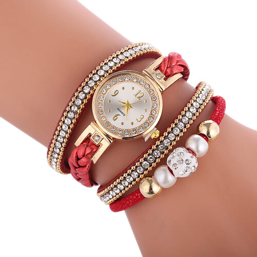 Γυναικεία Ρολόγια XUNRYAN Μόδα Vintage Weave Wrap Quartz Wrap Ρολόι Χειρός για Κυρίες