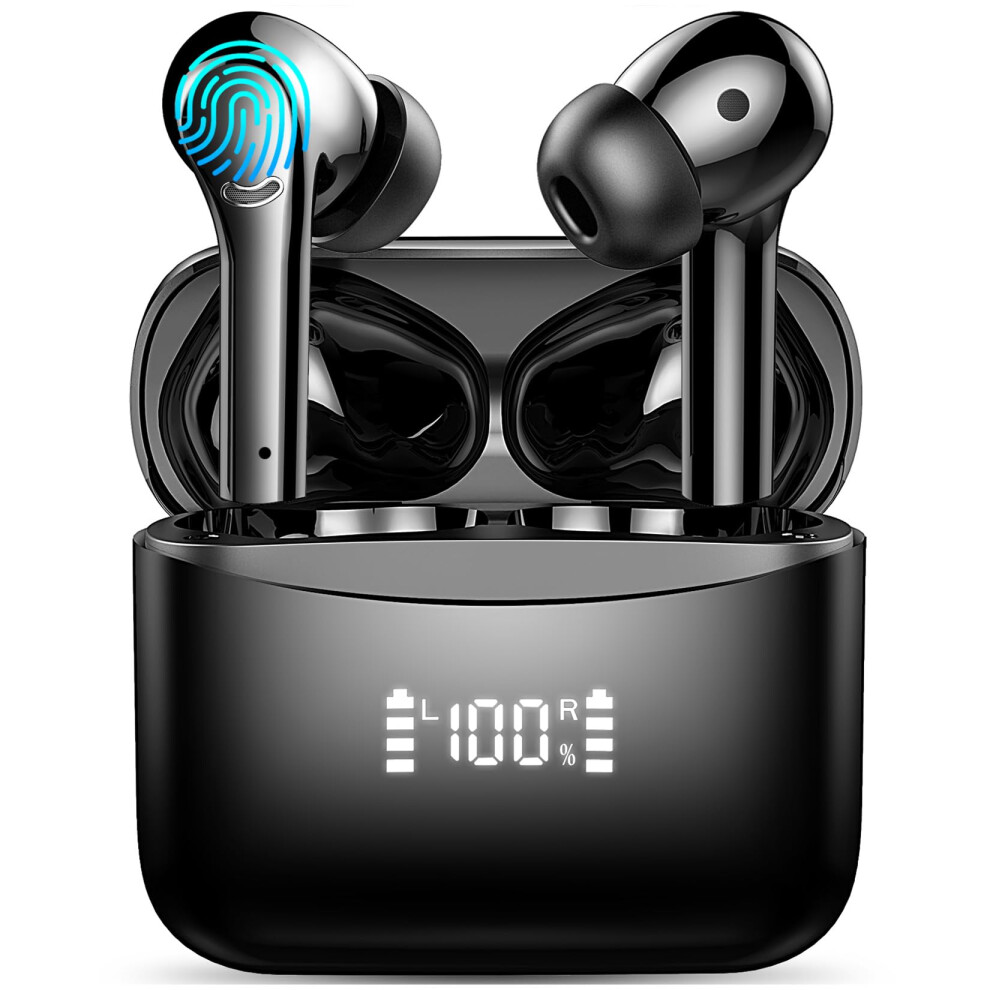 Language Translator Earbuds With Realtime Translation, 144 Languages, Bluetooth, Noise Cancelling, Inky Black 9450606505156