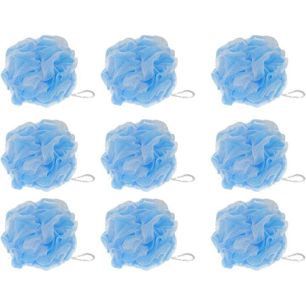 2pcs Bath Shower Sponge Pouf Loofahs Mesh Scrubber Exfoliate, Cleanse, Skin ((10-Pack))