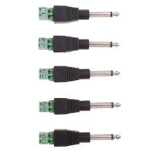 5 stuks audio mannelijke 6,35 mm 1/4'' audio naar schroefterminal vrouwelijke connector converter adapter voor