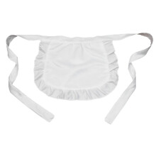 Avental de cintura justo para cosplay de meninas ZPAQI, avental de empregada com babados, meio avental.