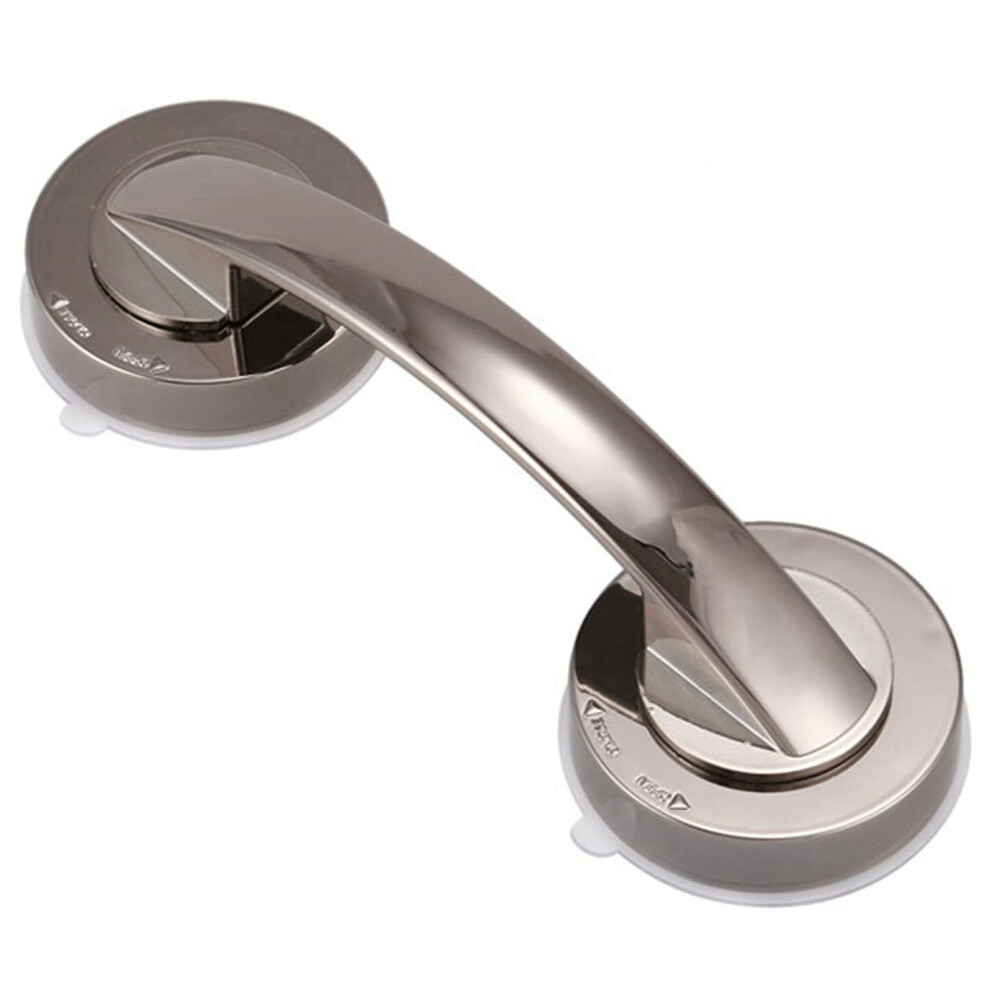 Silver Vacuum Sucker Suction Cup Handrail Bathroom Super Grip Grab Bar Handle For Glass Door Bathroom Elder