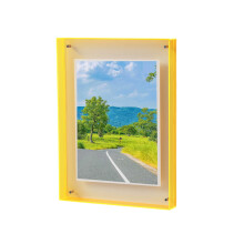 Lohuatrd Photo Frame Vibrant Floating Acrylic Picture Frame Desk Wall Art Frame for Gallery Home Office Decoration