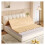 Foldable Solid Wood Bed Slats Full Size 300kg Capacity Durable Pine Base for Mattress Support 1