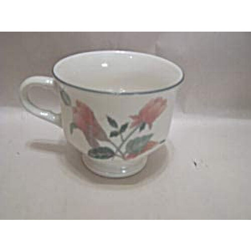 Continental Silk Flowers Pattern China Footed Tea Coffee Cup 3" Replacement New